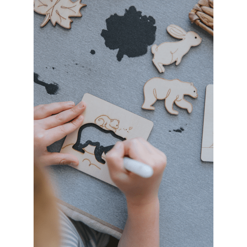 Stencil, Stamp + Spray Set – Cub & Fox