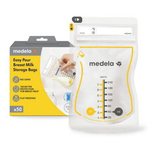Medela Easy Pour Breast Milk Storage Bags, 50ct