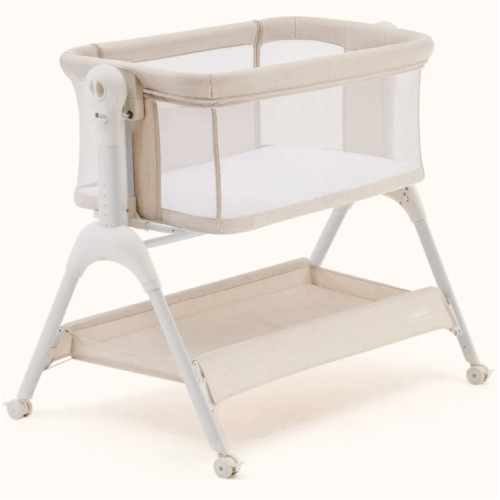 HARPPA Cuddly Sway | 3-in-1 Rocking Baby Bassinet & Bedside Sleeper with Anti-Reflux Mattress for Newborns | Attaches to Bed, Adjustable Height, Tool-Free Setup, Portable Wheels, CPSC Certified, Gentle Rocking Motion | Ideal for Infants, Safe Co-Sleeping
