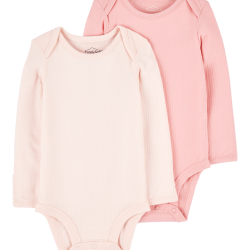 Multi Baby 2-Pack Long-Sleeve PurelySoft Bodysuits | Carter’s Oshkosh Canada