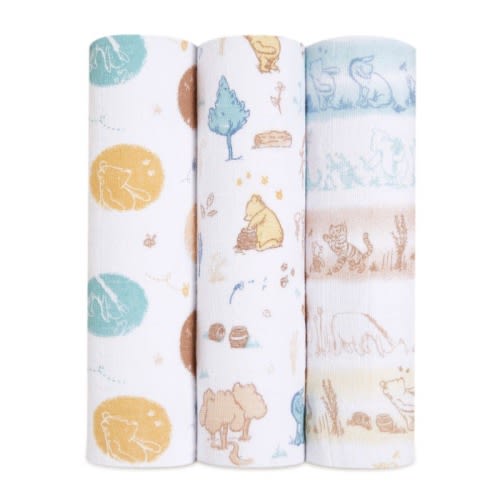 Winnie the Pooh cotton muslin swaddles 3 pack