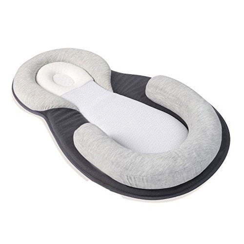 Happon Portable Snuggle Bed -Co-Sleeping Bed,Head Support Adjustable with 3D Breathable & Ultra Soft Floor Bed,Travel Beds