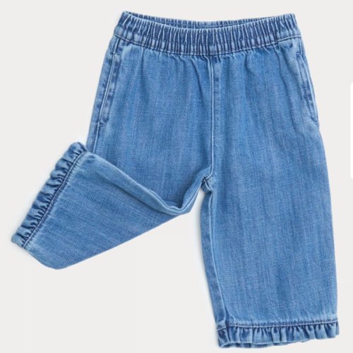 M&S | Cotton Rich Denim Frill Hem Jeans