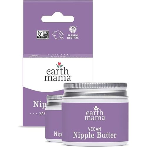 Earth Mama Nipple Butter Breastfeeding Cream for Nursing Mamas 2-Ounce