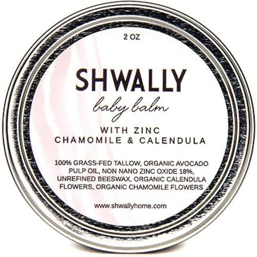 Tallow & Calendula Baby Bootie, Lip and Nipple Balms, The Ultimate Paleo Skin Protector - 100% Grass Fed Tallow, Calendula Flowers and Protective Beeswax, Pregnancy and Nursing Safe, Unscented (Zinc Oxide + Chamomile - Not Scented)