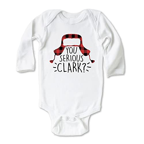 Little Spunkies You Serious Clark? Funny Christmas Baby Bodysuit