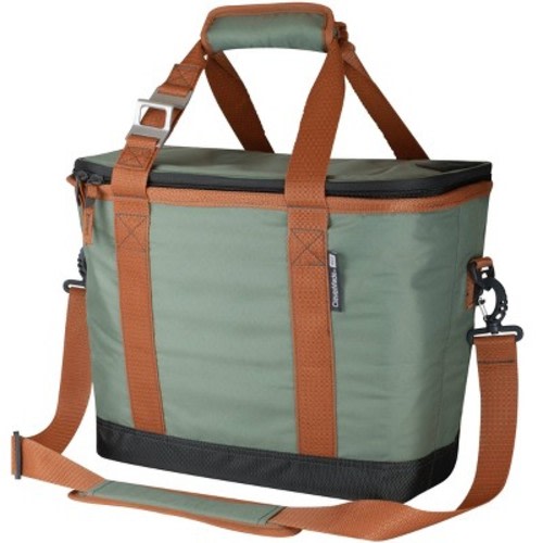 CleverMade Eco Tahoe Soft Sided Collapsible 21qt Cooler, Color: Green