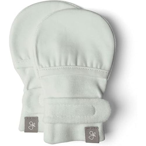 Goumi Baby Mitts, Anti-Scratch Newborn Mittens, Soft Stay-On Mitts, Succulent 3-6 Months