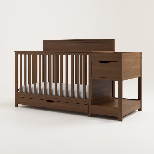 Graco Shiloh Convertible Baby Crib and Changer, Hazelnut