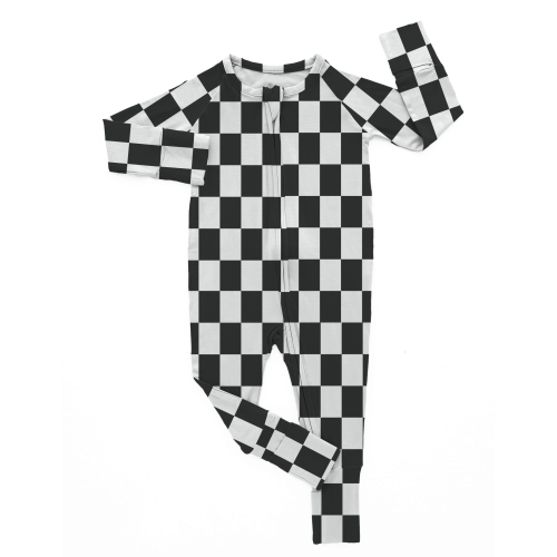 Rectangle Checks | Bamboo Romper