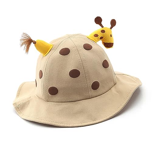 Toddler Hat Cute Giraffe Bucket Hat Sun Protection Hat Outdoor Camping Hat for 1-4 Years Boys Girls