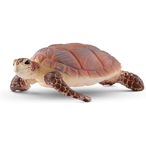 Schleich Wild Life - Wild Animal Toy Hawskbill Sea Turtle Ocean Animal Figurine