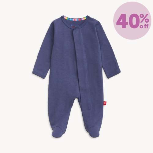 harbor blue cloudstretch™ magnetic parent favorite footie – Magnetic Me