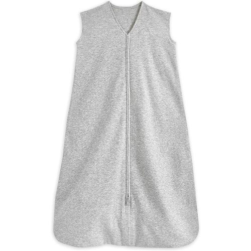 HALO SleepSack, 100% Cotton Wearable Blanket, Swaddle Transition Sleeping Bag, TOG 0.5, Heather Grey, Small