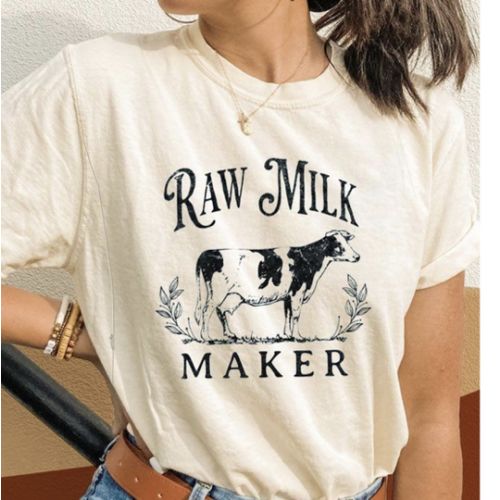 Raw Milk Maker Breastfeeding Zipper T-shirt