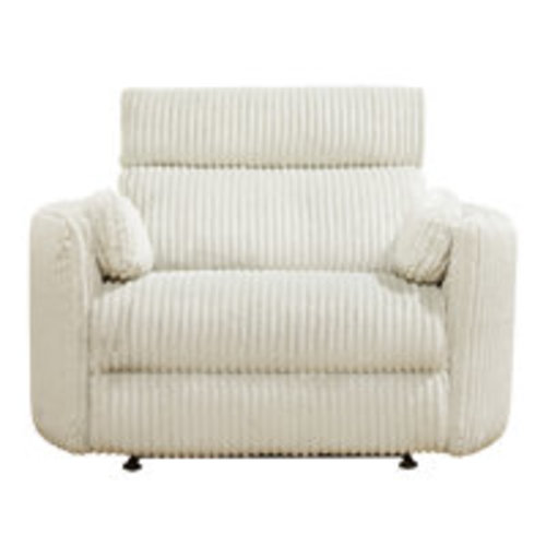 Hokku Designs Upholstered Extra Wide Glider Power Recliner with Round Arms | Wayfair