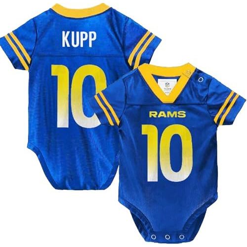 Outerstuff NFL Newborn Infants Team Color Name and Number Home Player Creeper Bodysuit Jersey