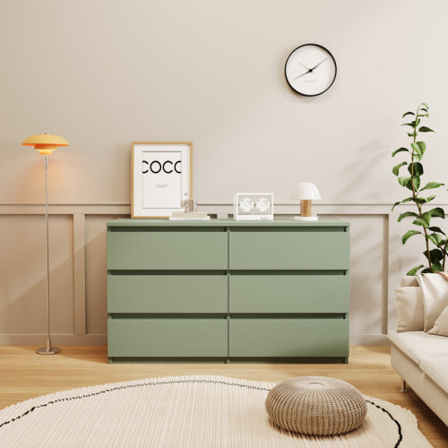 Latitude Run® Green 6-Drawer Large Chest Dresser Table - Spacious & Stylish Storage - Wayfair Canada