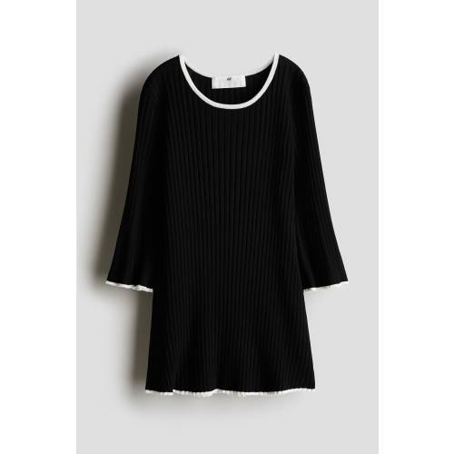 RIB-KNIT DRESS, Black - size 2T (1.5-2Y)