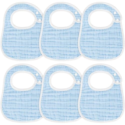 Accmor Muslin Baby Bibs, 6 Pack Soft Cotton Baby Bandana Drool Bibs for Boys Girls Teething and Drooling