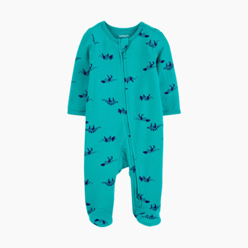 Carter's 2-Way Zip Lenzing Ecovera Sleep & Play Pajamas - Blue Dino, 3 M