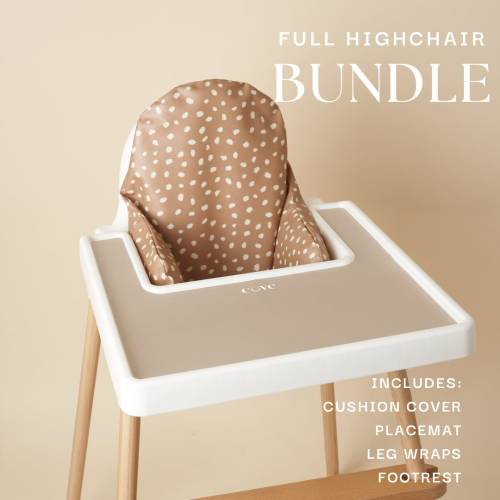 Full IKEA Highchair Set - Fawn print