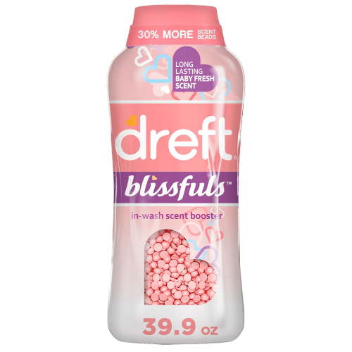 Dreft Blissfuls In-Wash Laundry Scent Booster Beads, Baby Fresh Scent, 39.9 oz.
