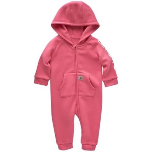 Carhartt Kid's CM9758 Long-Sleeve Quilted Jersey Zip Front Hooded Coverall - Gi