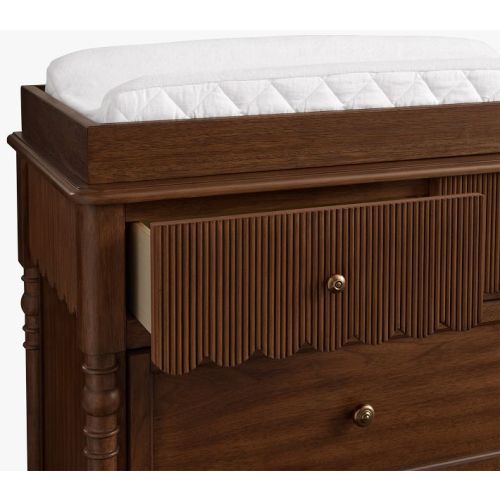 Chris Loves Julia 7-Drawer Scallop Changing Table (56w x 19d")