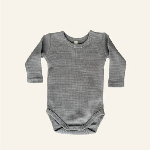 WAFFLE BODYSUIT nb / dusty blue
