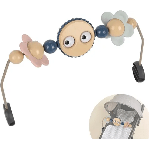 Toy Bar for Baby Bouncer Stroller Arch Toy - Googly Eyes Toy for Baby Car Seat - Baby-Safe Plastic Baby Bouncer Toy Bar - Easy to Install Baby Bouncer Accessory - No Music