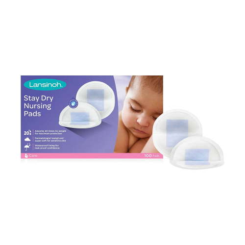 Lansinoh Stay Dry Disposable Nursing Pads, Pack of 100