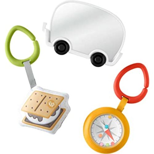 Fisher-Price Baby S'More Fun Camping Gift Set,3 Outdoor-Themed Baby Toys and teether for Infants Ages 3 Months and up
