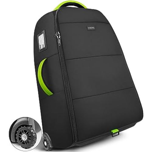 YOREPEK Padded Stroller Travel Bag with Wheels for Airplane Compatible with Nuna Mixx Next, UPPAbaby MINU V2 and MINU, Gate Check Stroller Bag with Inner Wheel Bag, Stroller Storage Bag