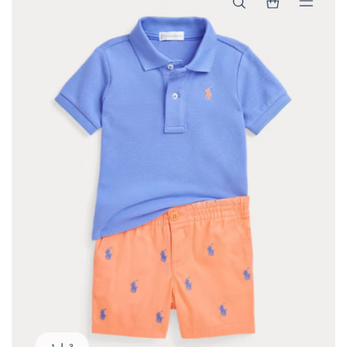Mesh Polo Shirt & Chino Short Set