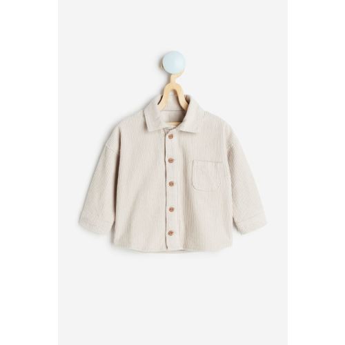 Cotton Corduroy Shirt, Light beige