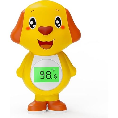 Bath Thermometer Baby Safety,Baby Bath Thermometer,Three Colours Backlit Digital Warning Water Thermometer,Suitable for Baby Health Bath Tub Thermometer-Floating Toy Thermometer Baby Bath (Yellow)