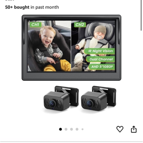 Amazon.com : IPOZITO Car Camera for Baby Car Monitor for 2 Kids 5 inch Display HD 1080P Dual-Channel Car Baby Camera with IR Night Vision Adjustable Bracket Lengt Clear Wide View for Rear Facing Seat : Baby