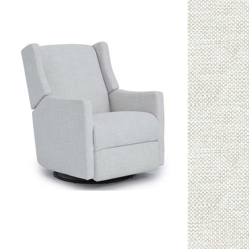 Storytime by Best Chairs Lillian Swivel Glider Recliner - Snow 21557