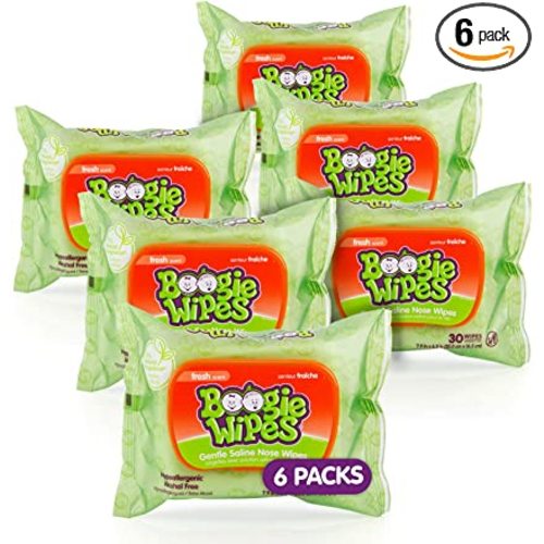 Boogie Wipes Wet Wipes for Baby and Kids, HSA/FSA Eligible, Chamomile and Vitamin E, White, Fresh Scent, 180 Count