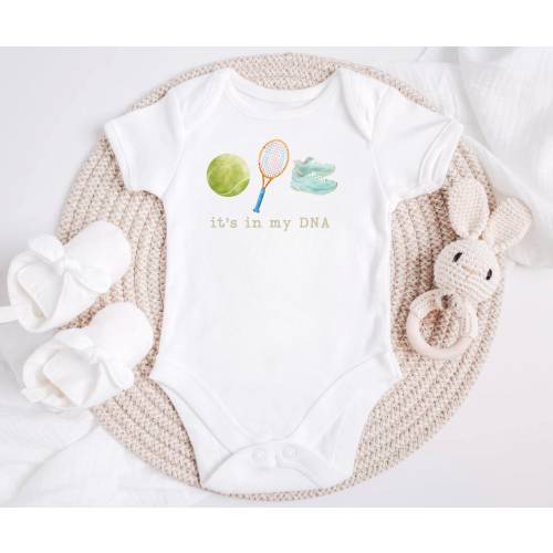 It's In My DNA Onesie®, Tennis Onesie®, Tennis Baby Gift, Game Day Onesie®, Tennis Bodysuit, Tennis Baby