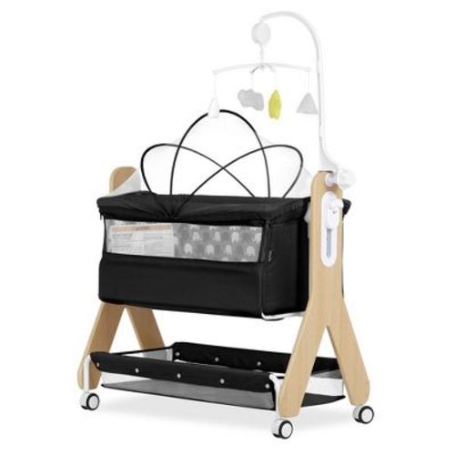 Dream On Me Horton Bassinet And Bedside Sleeper, Black