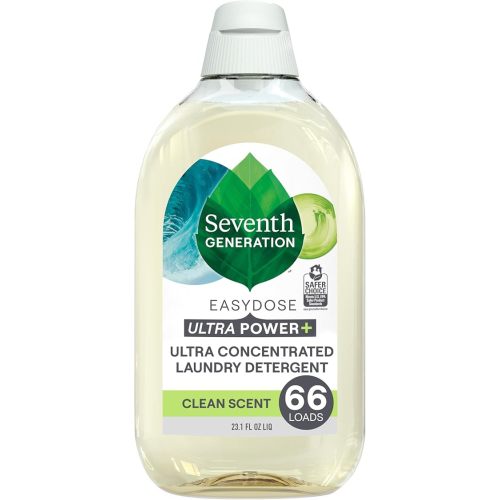 Seventh Generation Laundry Detergent, 23 oz (66 Loads) Ultra Concentrated EasyDose, Power+ Clean Scent