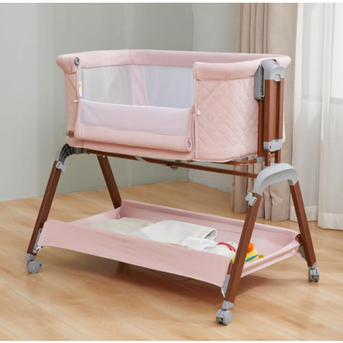Baby Bassinet Sleeping Crib - Cozy and Safe Sleep Environment for Newborns | Securely Attaches to Bedside for Easy Nursing | Unique Design to Meet Parent and Baby Needs (Pink)