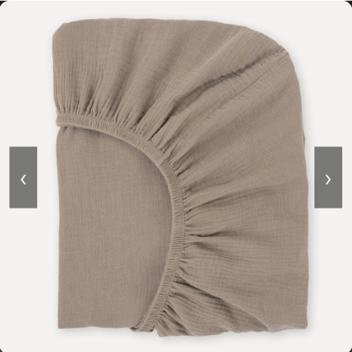 Nora Nursery: Fawn Organic Muslin Cotton Crib Sheet