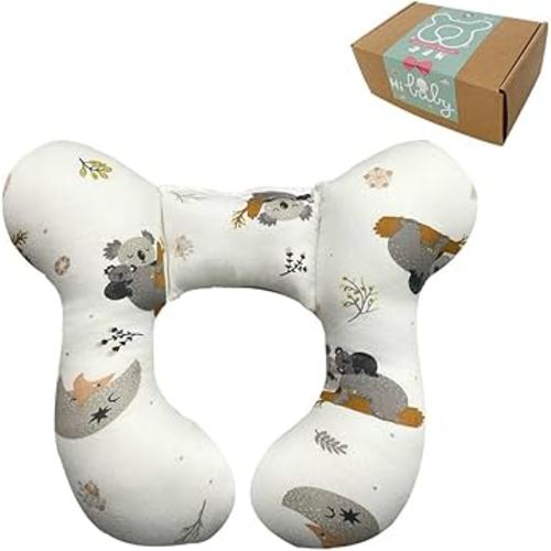 Baby Neck Pillows, Comfortable Baby Travel Head Neck Support Pillow for Car Seat Stroller Pushchair, Soft PP Cotton Travel Pillow for 0-1 Year Old Toddler Infant Newborn, Koala