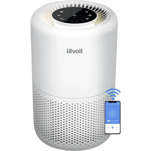 LEVOIT Air Purifier for Home Bedroom, Smart WiFi Alexa Control, Covers up to 916 Sq.Foot, 3 in 1 Filter for Allergies, Pollutants, Smoke, Dust, 24dB Quiet for Bedroom, Core 200S-P, White