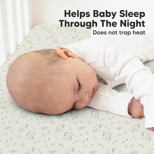 KeaBabies 2-Pack Organic Crib Sheets for Boys, Girls - Fitted Crib Mattress Sheet Neutral, Breathable Jersey Cotton Cover for Baby Bed, Toddler Mattress, Soft & Cute Prints (Pine Grove)