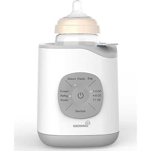 GROWNSY Bottle Warmer, Baby Bottle Warmer Fast for Breastmilk & Formula, Accurate Temperature Control, Milk Warmer for All Bottles with Thaw, Sterilizing, Keep Warm, Heat Food