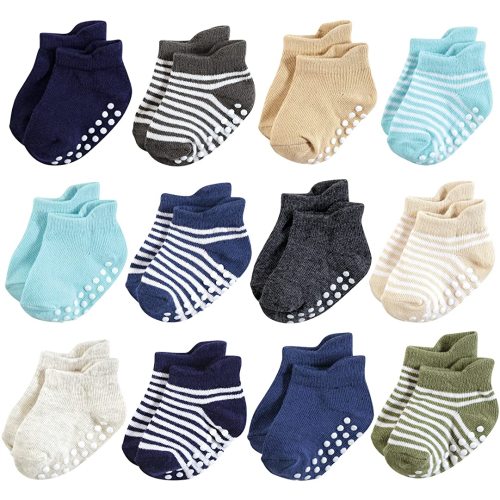 Hudson Baby Unisex Baby Non-Skid No-Show Socks